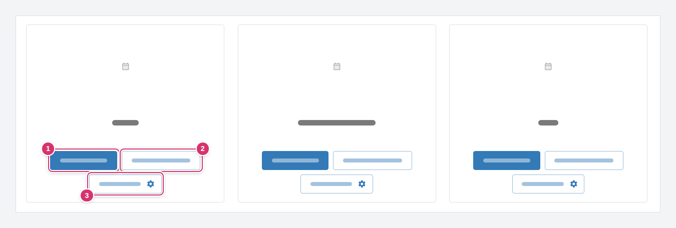 Personal Settings → Provider Calendars · (1) Scheduling · (2) Booking preview · (3) Contact profile