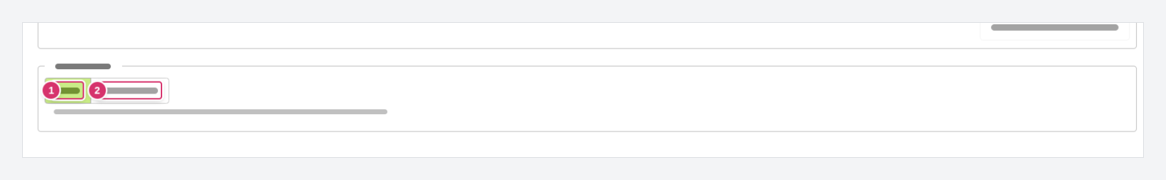 Process Settings → Client Group · (1) open · (2) closed